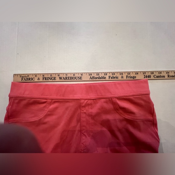 TIME AND TRU PULL ON SALMON COLORED SIZE XL (16-18) PANTS SOFT JEAN-LIKE FABRIC - Picture 13 of 14